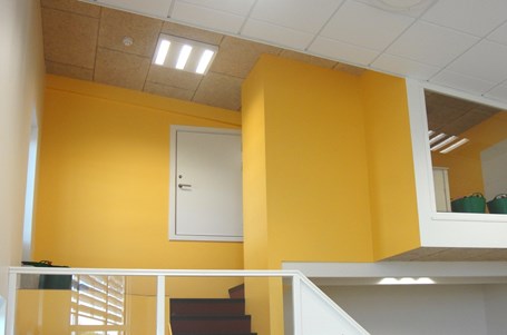 Billede indefra administrationsbygningen i Holstebro